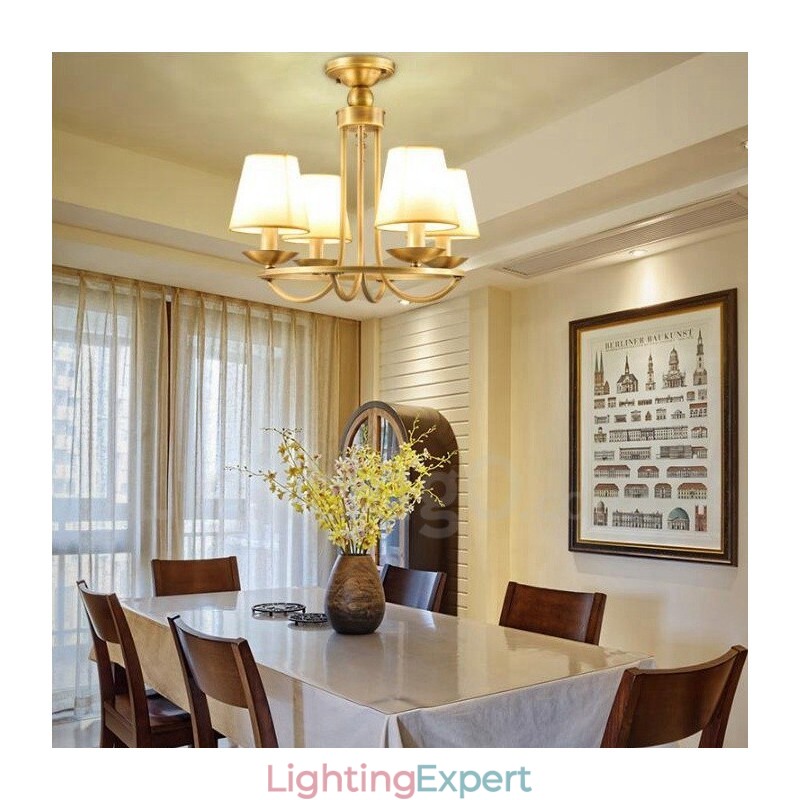 4 Light Rustic Lodge Integrated Metal Copper Chandelier
