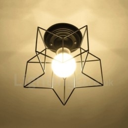 Single Light Rustic Lodge Integrated Chandelier