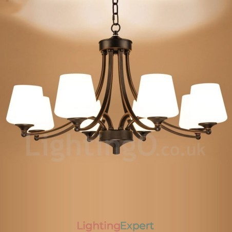 8 Light Rustic Lodge Integrated Metal Chandelier 8 Light Rustic Lodge Integrated Metal Chandelier