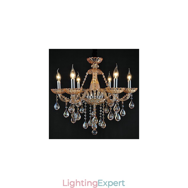 Chandelier Crystal Traditional Classic Glass 6 Light
