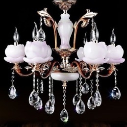 European Style Luxury Zinc Alloy Jade Crystal Pendant
