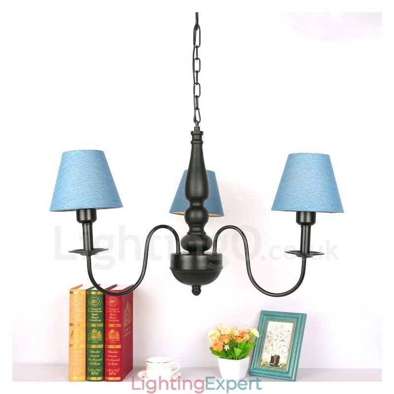 3 Light Traditional Classic Integrated Metal Chandelier