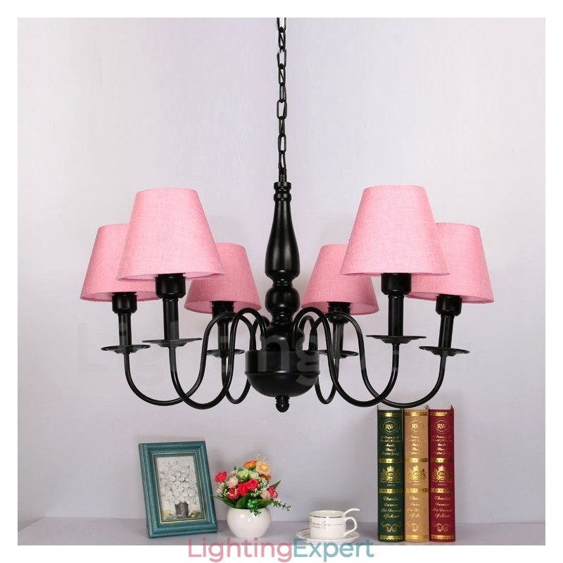 6 Light Mediterranean Style Integrated Metal Chandelier