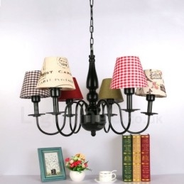 6 Light Mediterranean Style Integrated Metal Chandelier