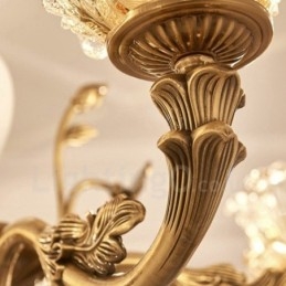 6 Light Traditional Classic Integrated Metal Chandelier