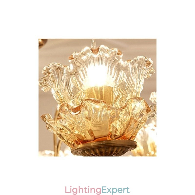 15 Light Traditional Classic Integrated Metal Chandelier