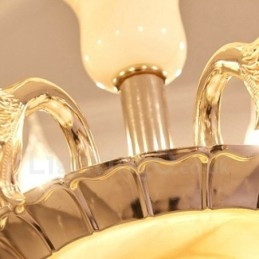 8 Light Traditional Classic Integrated Metal Chandelier