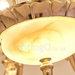 8 Light Traditional Classic Integrated Metal Chandelier