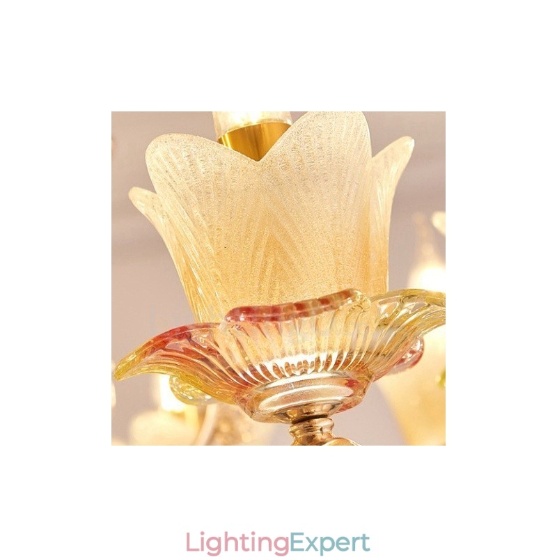 6 Light Traditional Classic Integrated Metal Chandelier