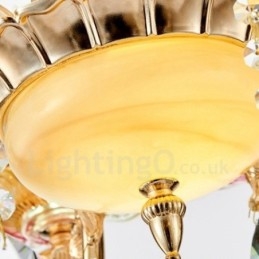 6 Light Traditional Classic Integrated Metal Chandelier