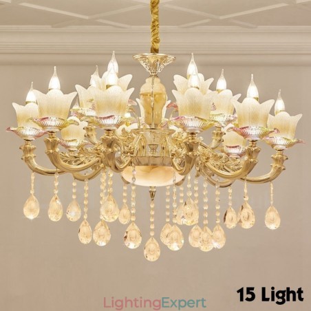 15 Light Traditional Classic Integrated Metal Chandelier 15 Light Traditional Classic Integrated Metal Chandelier