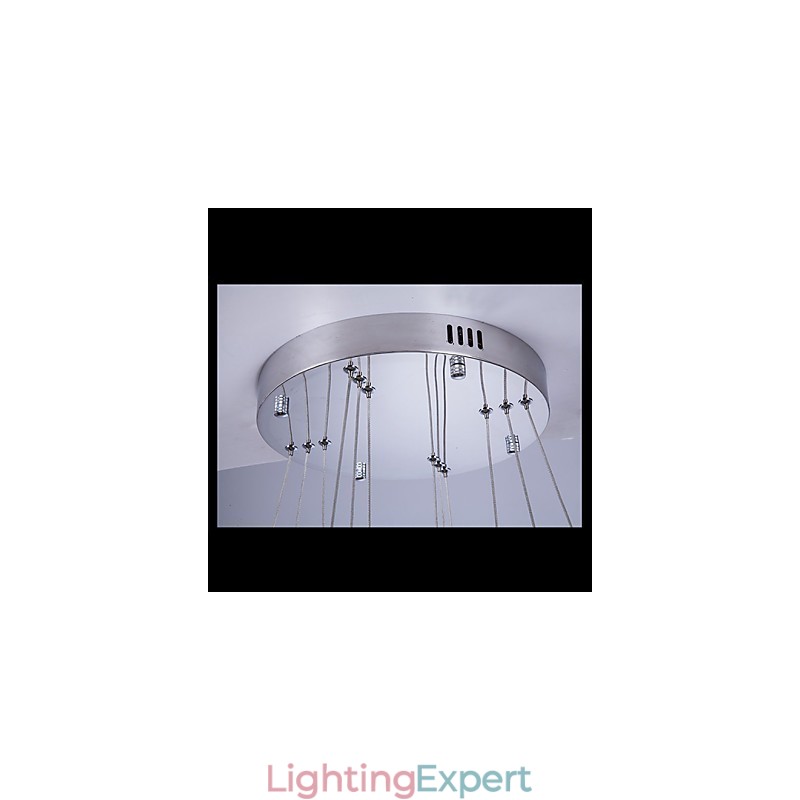 Pendant Light Modern Lighting Warm White Three Rings D204060 Transparent K9 Large Crystal Ceiling Lights
