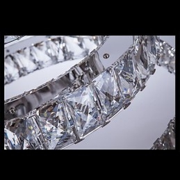 Pendant Light Modern Lighting Warm White Three Rings D204060 Transparent K9 Large Crystal Ceiling Lights
