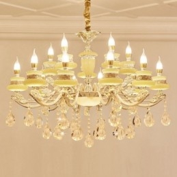 15 Light Traditional Classic Integrated Metal Chandelier