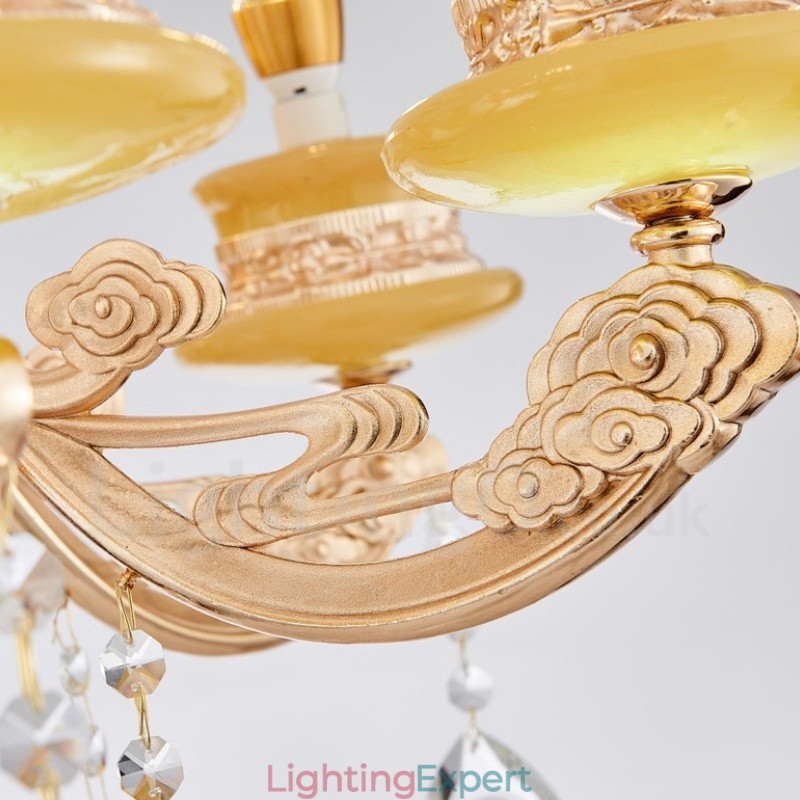 15 Light Traditional Classic Integrated Metal Chandelier