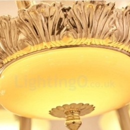 15 Light Traditional Classic Integrated Metal Chandelier