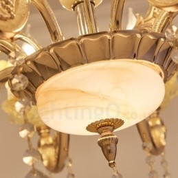 6 Light Traditional Classic Integrated Metal Chandelier