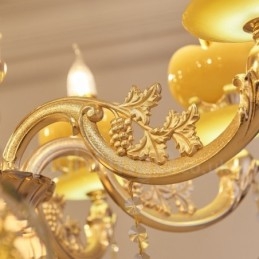 8 Light Traditional Classic Integrated Metal Chandelier