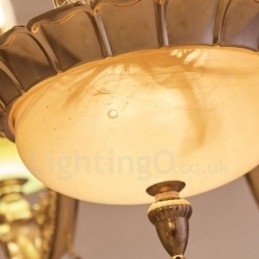 8 Light Traditional Classic Integrated Metal Chandelier