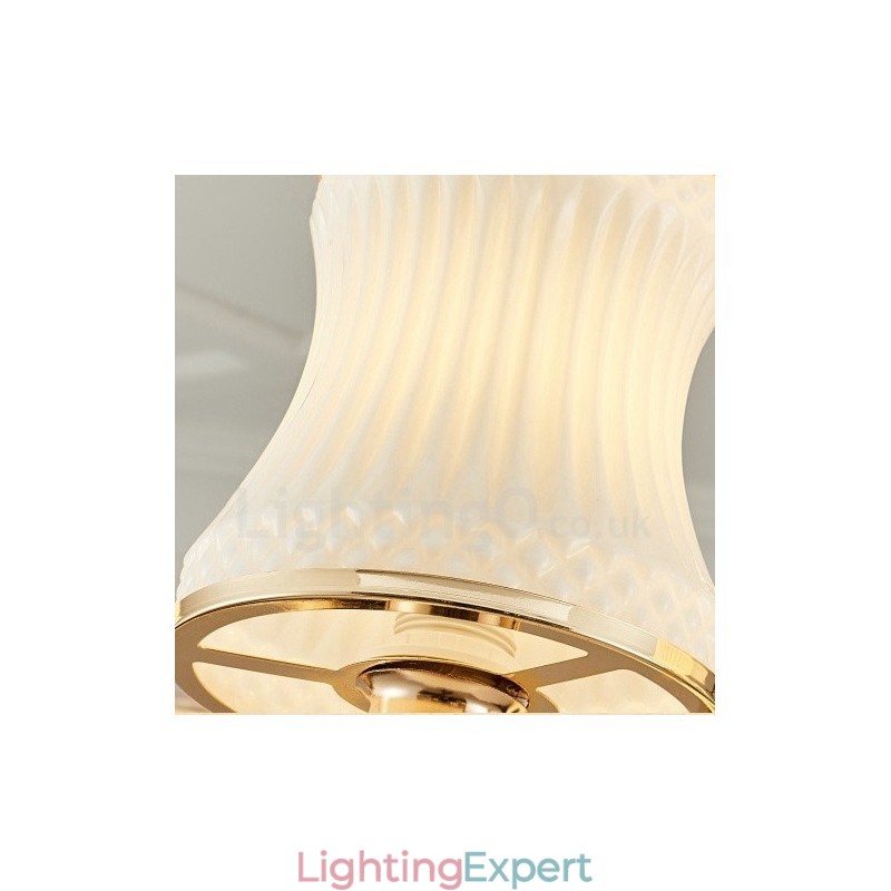8 Light Traditional Classic Integrated Metal Chandelier