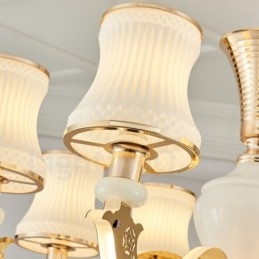 15 Light Traditional Classic Integrated Metal Chandelier