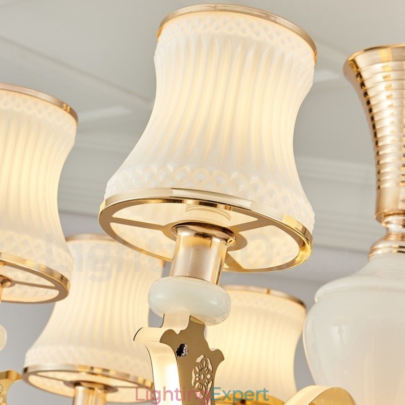 15 Light Traditional Classic Integrated Metal Chandelier
