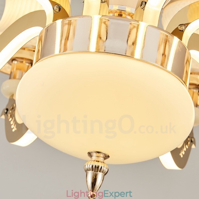 15 Light Traditional Classic Integrated Metal Chandelier