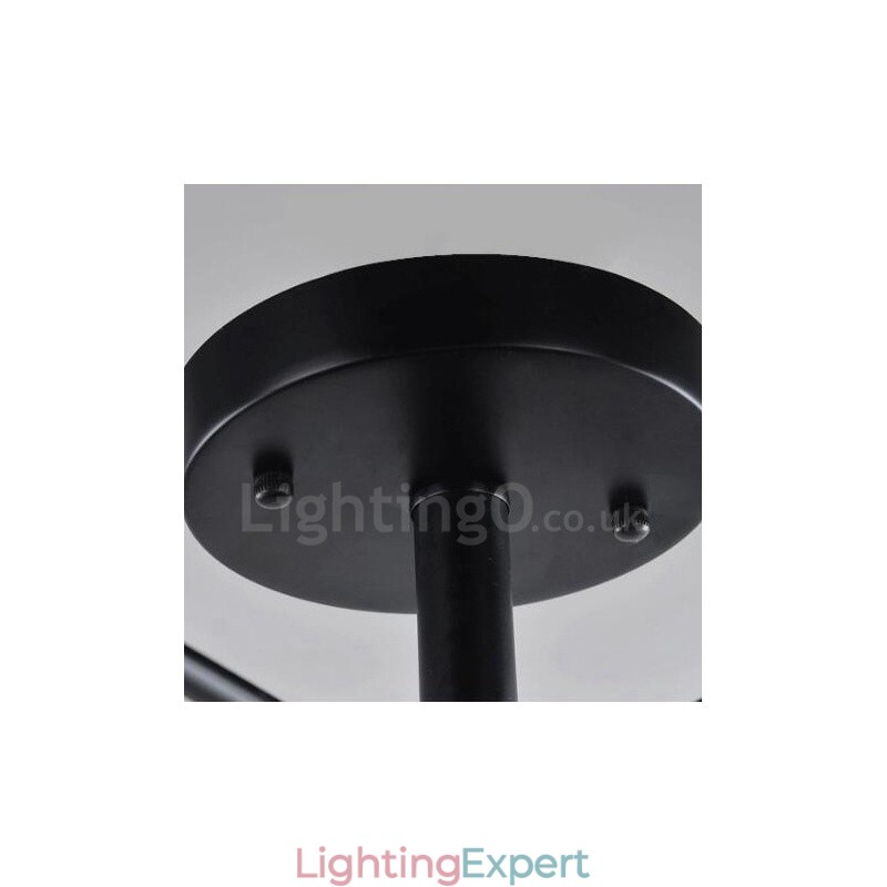 9 Light Mediterranean Style Integrated Chandelier with Glass Shade
