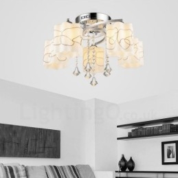 5 Light Modern Contemporary Integrated Chandelier