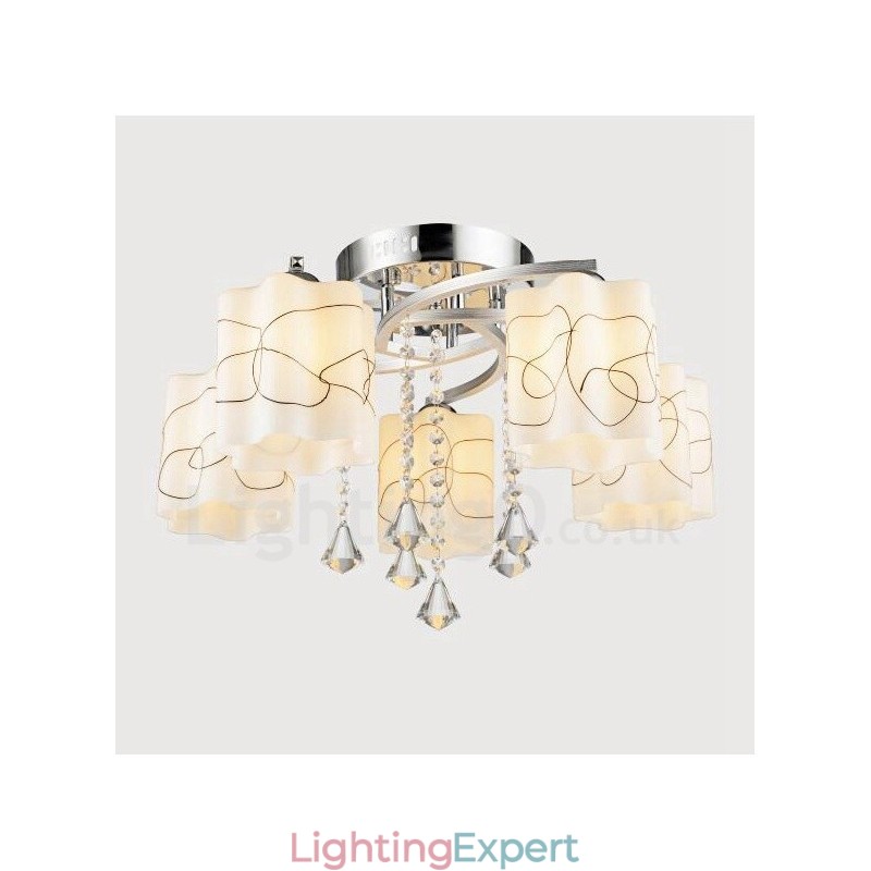 5 Light Modern Contemporary Integrated Chandelier