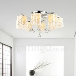 8 Light Modern Contemporary Integrated Chandelier