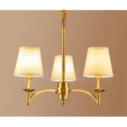 3 Light Rustic Lodge Integrated Metal Copper Chandelier