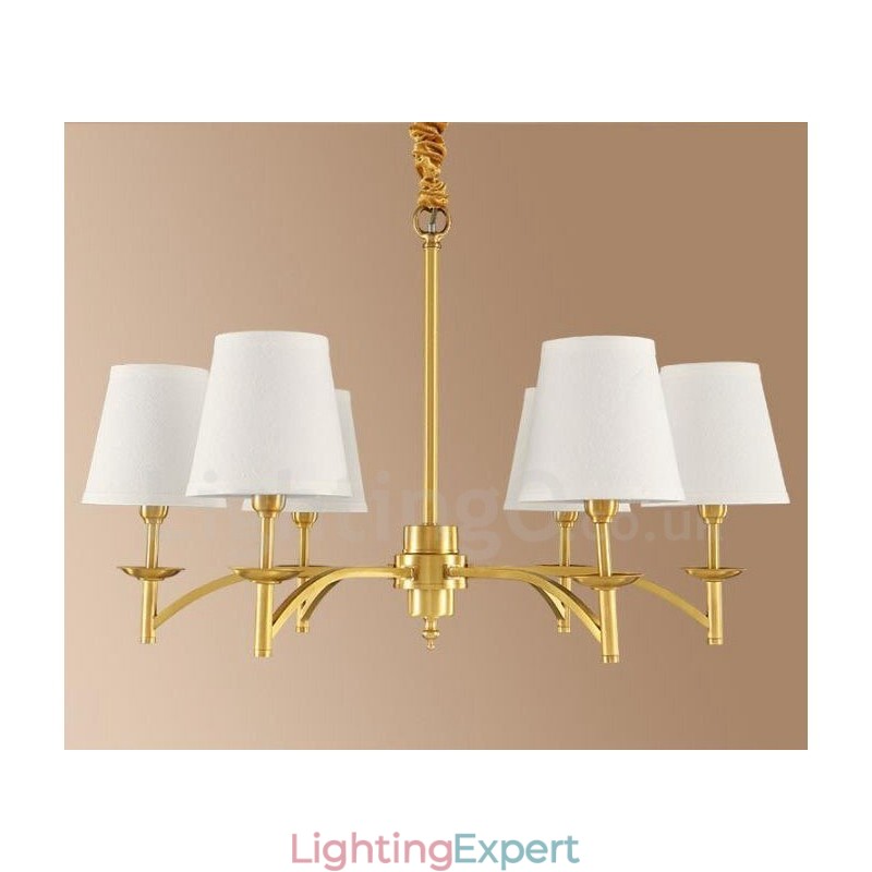 6 Light Rustic Lodge Integrated Metal Chandelier