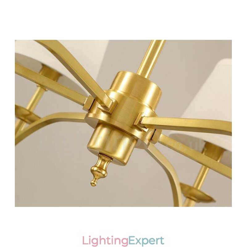 6 Light Rustic Lodge Integrated Metal Chandelier