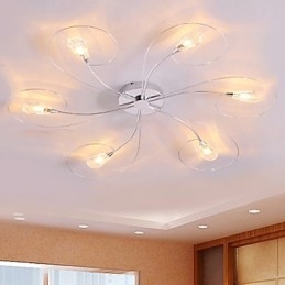 Modern Contemporary Electroplated Chandelier Flush Mount