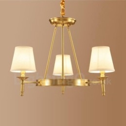 3 Light Rustic Lodge Integrated Metal Copper Chandelier