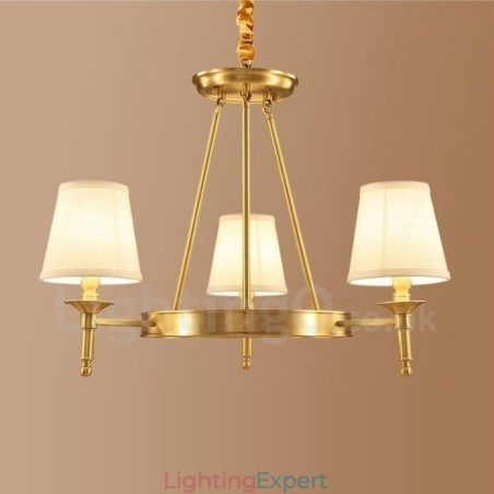 3 Light Rustic Lodge Integrated Metal Copper Chandelier