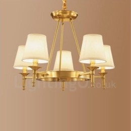5 Light Rustic Lodge Integrated Metal Chandelier
