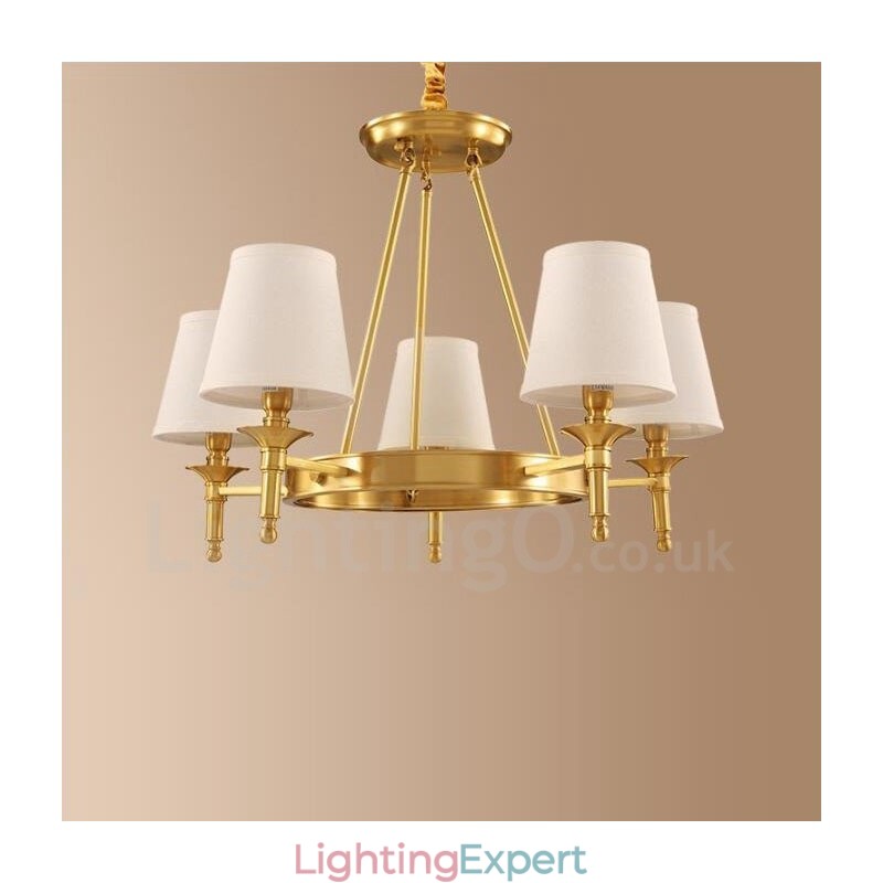 5 Light Rustic Lodge Integrated Metal Chandelier