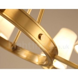 6 Light Rustic Lodge Integrated Metal Chandelier