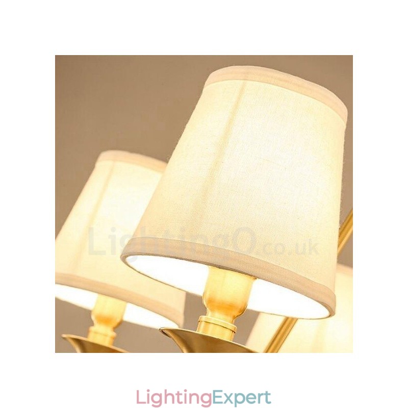 6 Light Rustic Lodge Integrated Metal Chandelier