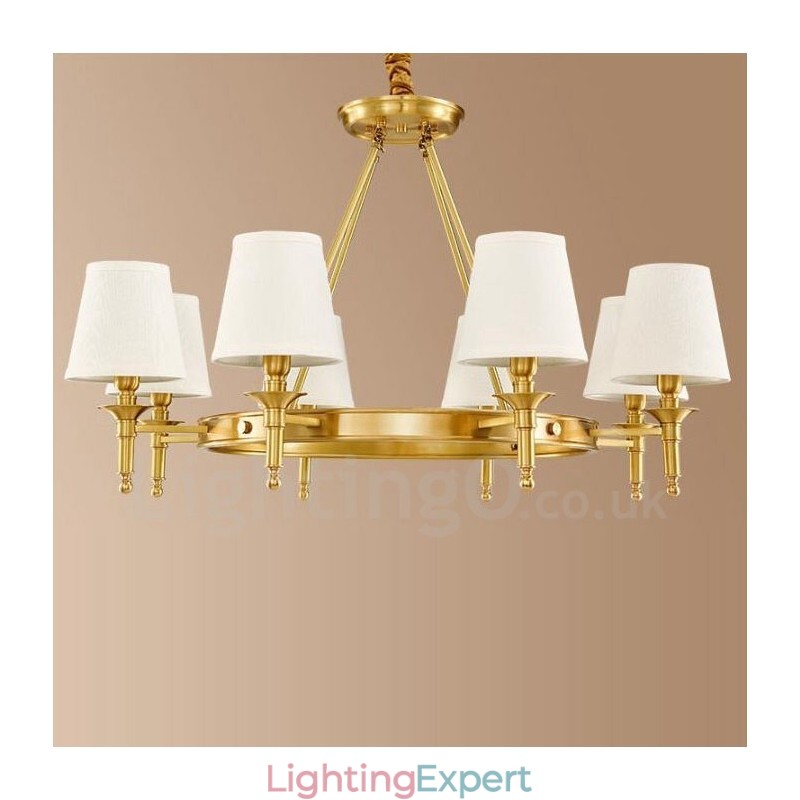 8 Light Rustic Lodge Integrated Metal Chandelier