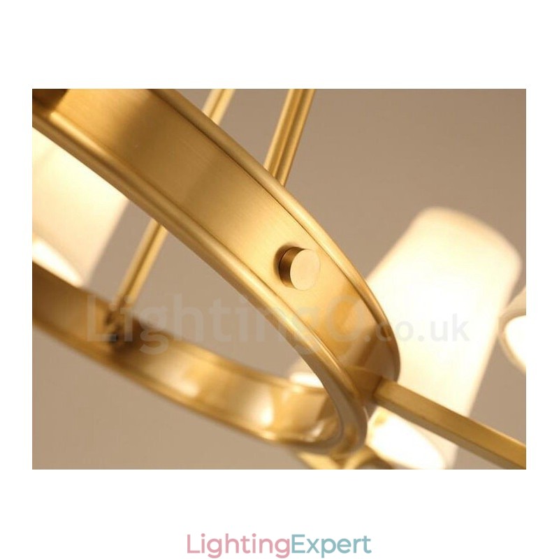 8 Light Rustic Lodge Integrated Metal Chandelier
