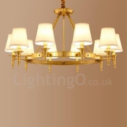 10 Light Rustic Lodge Integrated Metal Chandelier