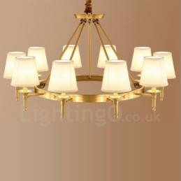 10 Light Rustic Lodge Integrated Metal Chandelier