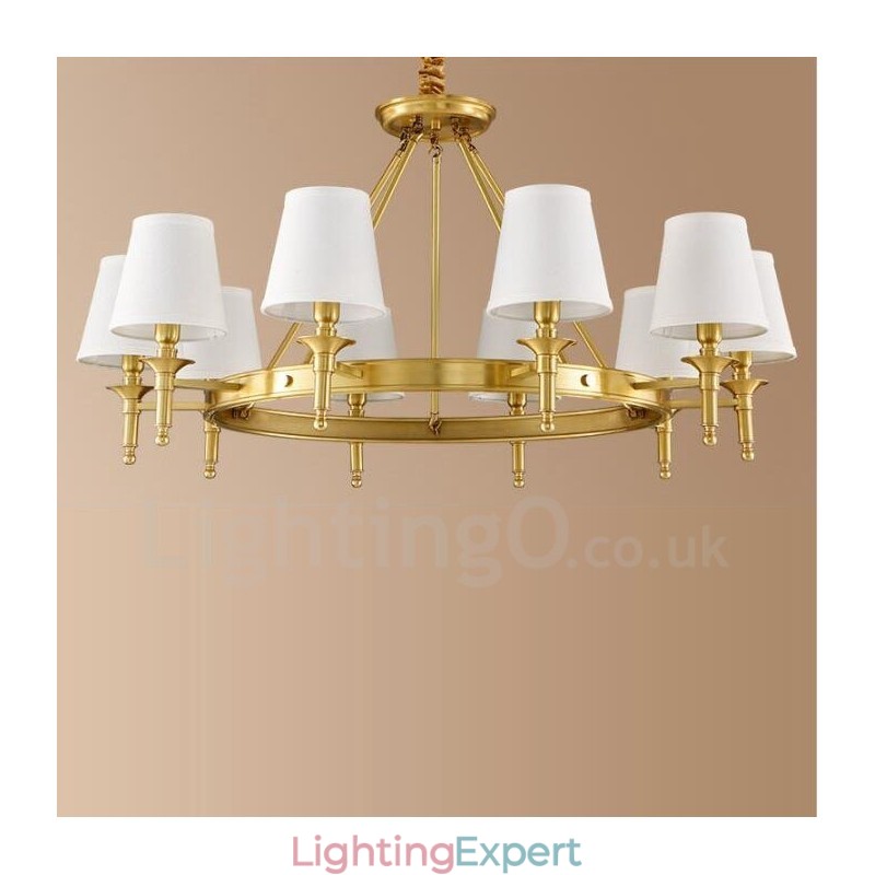 10 Light Rustic Lodge Integrated Metal Chandelier