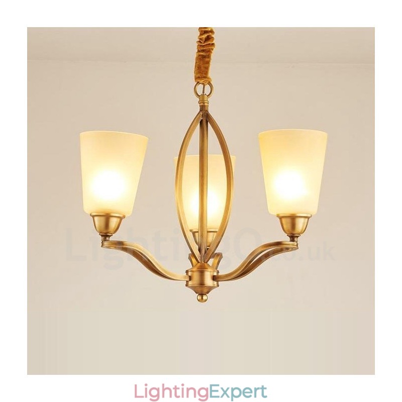 3 Light Rustic Lodge Integrated Metal Copper Chandelier