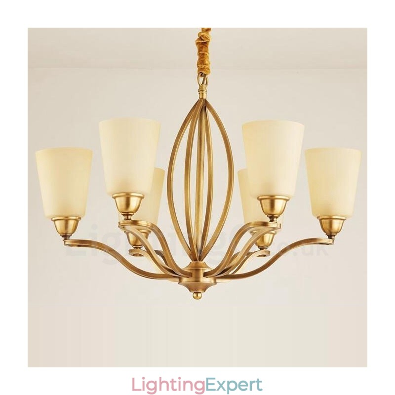 6 Light Rustic Lodge Integrated Metal Chandelier
