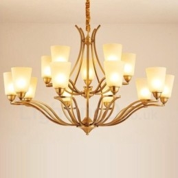 15 Light Rustic Lodge Integrated Metal Chandelier