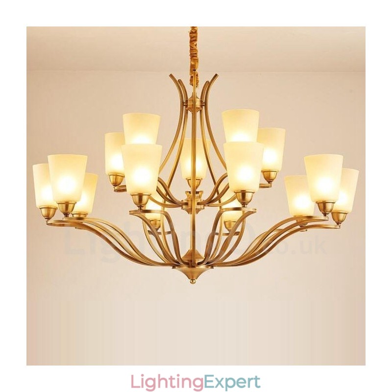 15 Light Rustic Lodge Integrated Metal Chandelier